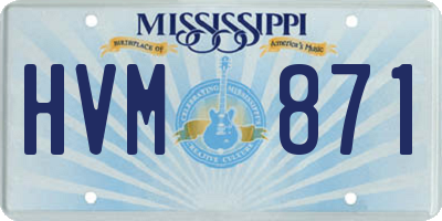 MS license plate HVM871