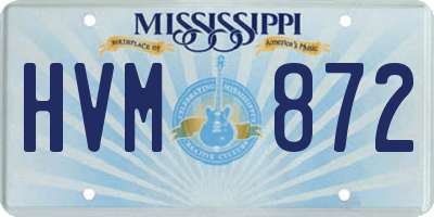 MS license plate HVM872