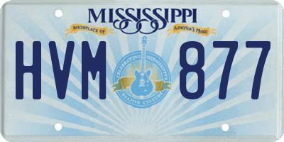 MS license plate HVM877