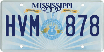MS license plate HVM878