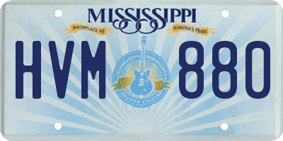 MS license plate HVM880