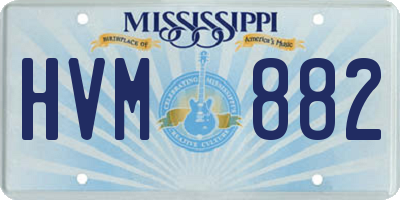 MS license plate HVM882