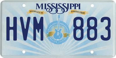 MS license plate HVM883