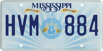 MS license plate HVM884