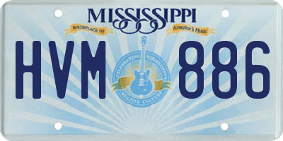MS license plate HVM886