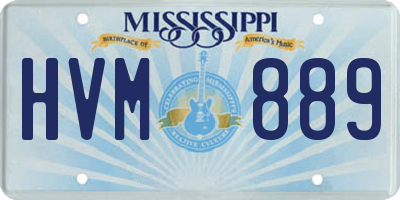 MS license plate HVM889