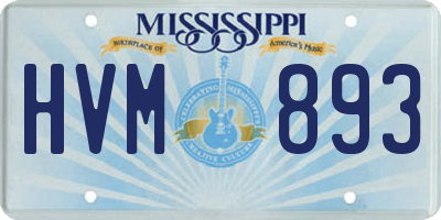 MS license plate HVM893