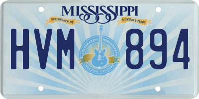 MS license plate HVM894