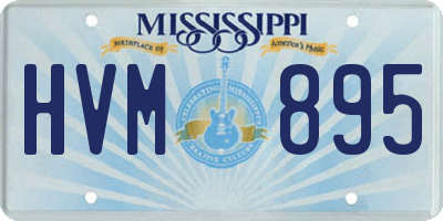 MS license plate HVM895