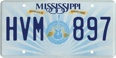 MS license plate HVM897