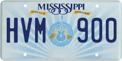 MS license plate HVM900
