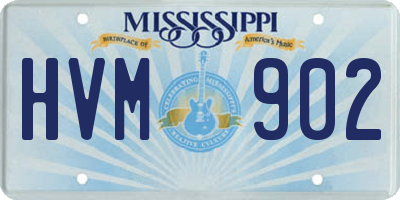 MS license plate HVM902