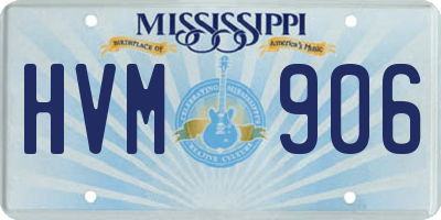 MS license plate HVM906