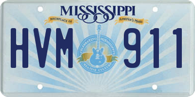MS license plate HVM911