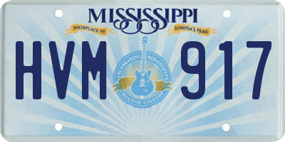 MS license plate HVM917