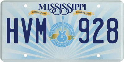 MS license plate HVM928