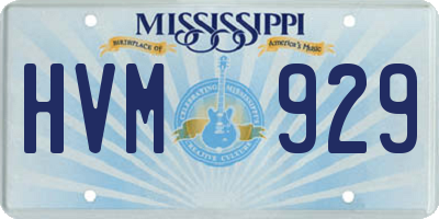 MS license plate HVM929