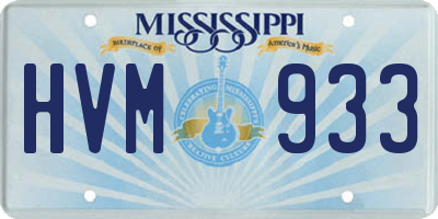 MS license plate HVM933