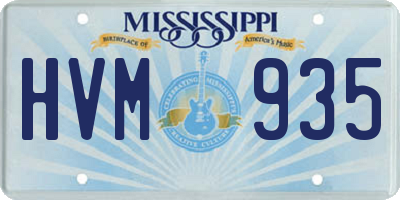 MS license plate HVM935