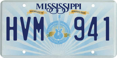 MS license plate HVM941