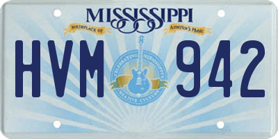 MS license plate HVM942
