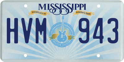 MS license plate HVM943