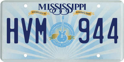 MS license plate HVM944