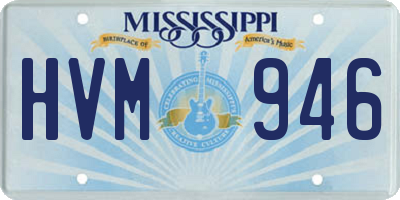 MS license plate HVM946