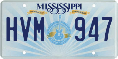 MS license plate HVM947