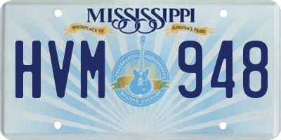 MS license plate HVM948