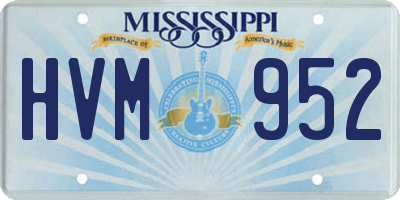 MS license plate HVM952