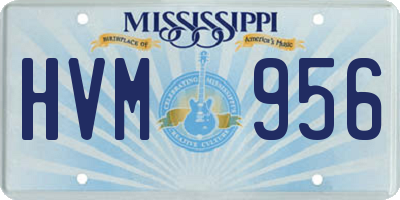 MS license plate HVM956
