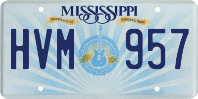 MS license plate HVM957