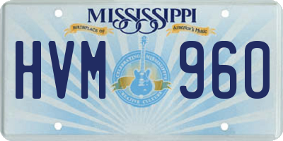 MS license plate HVM960