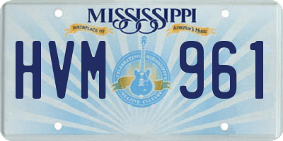 MS license plate HVM961