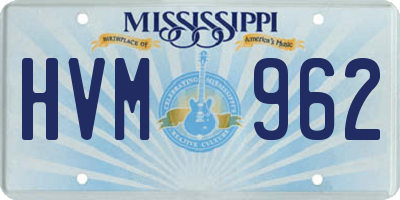 MS license plate HVM962