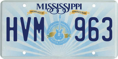 MS license plate HVM963