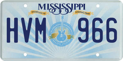 MS license plate HVM966