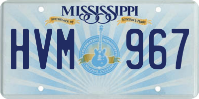 MS license plate HVM967