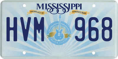 MS license plate HVM968