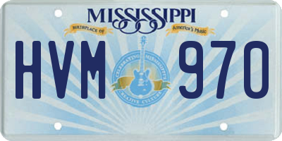 MS license plate HVM970
