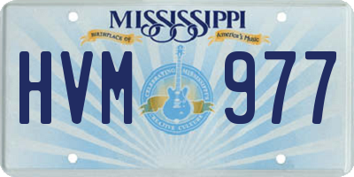 MS license plate HVM977