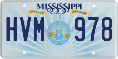 MS license plate HVM978