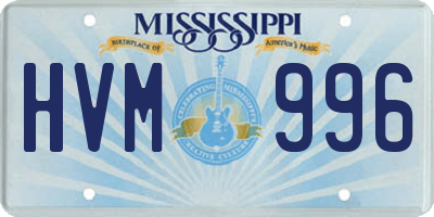 MS license plate HVM996