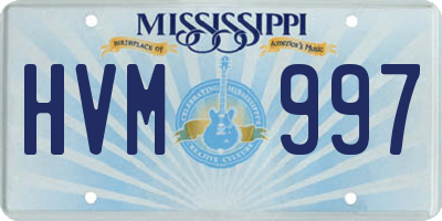 MS license plate HVM997