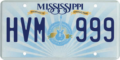 MS license plate HVM999