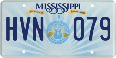MS license plate HVN079