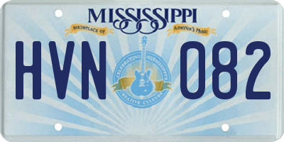 MS license plate HVN082