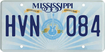MS license plate HVN084
