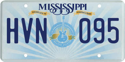 MS license plate HVN095